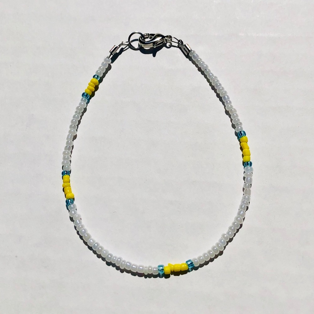 Beaded anklet or bracelet